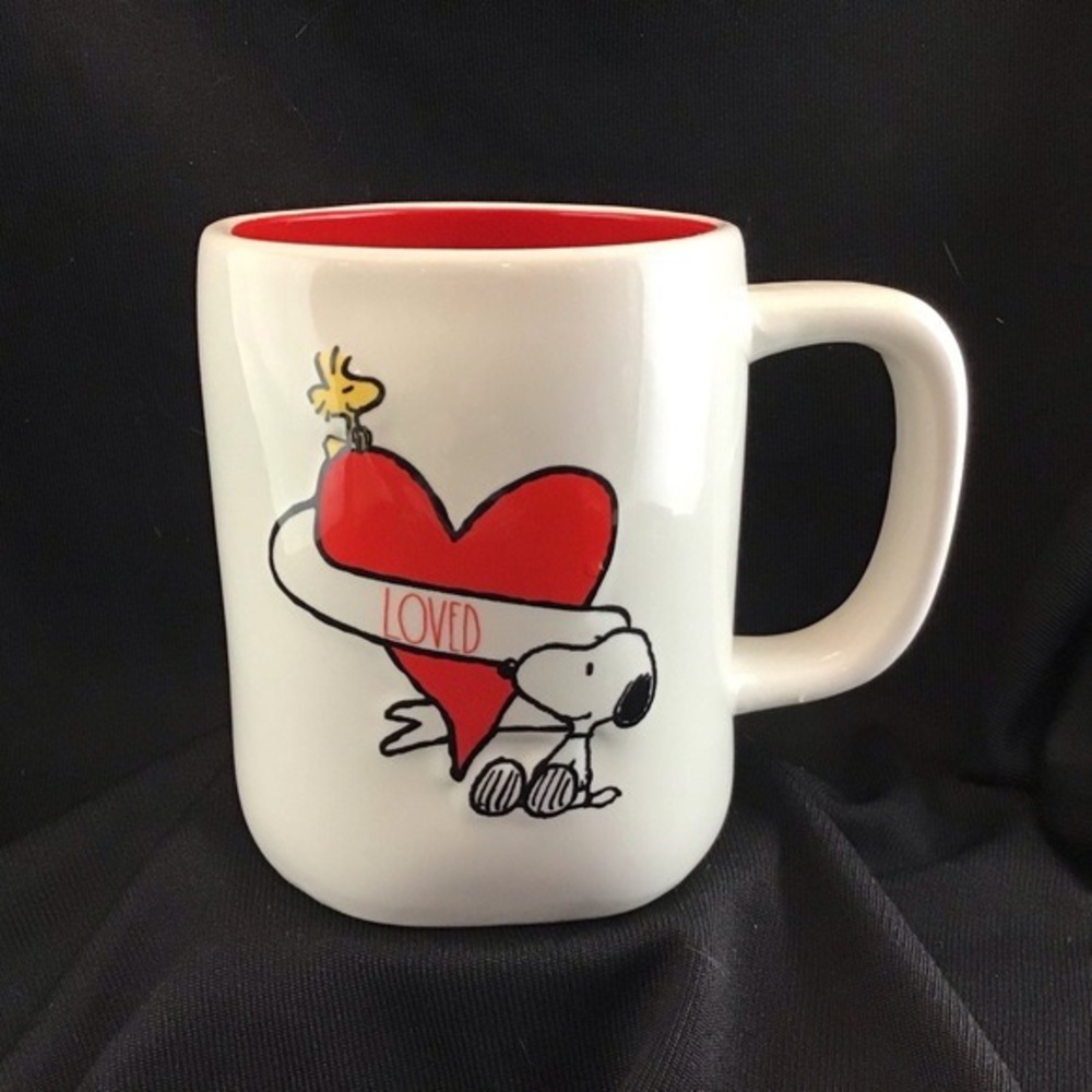 Rae Dunn x Peanuts Snoopy LOVED Mug 2024